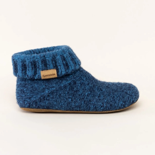 Knit Boot blue Reine Schurwolle - Gottstein